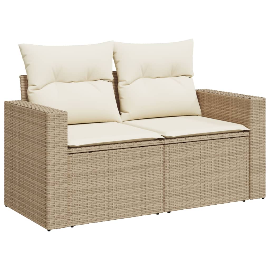 sofasæt til haven 13 dele med hynder polyrattan beige