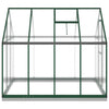 drivhus med fundamentramme 224x169x202 cm aluminium grøn