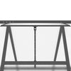 drivhus med fundamentramme 334x169x202 cm aluminium antracitgrå