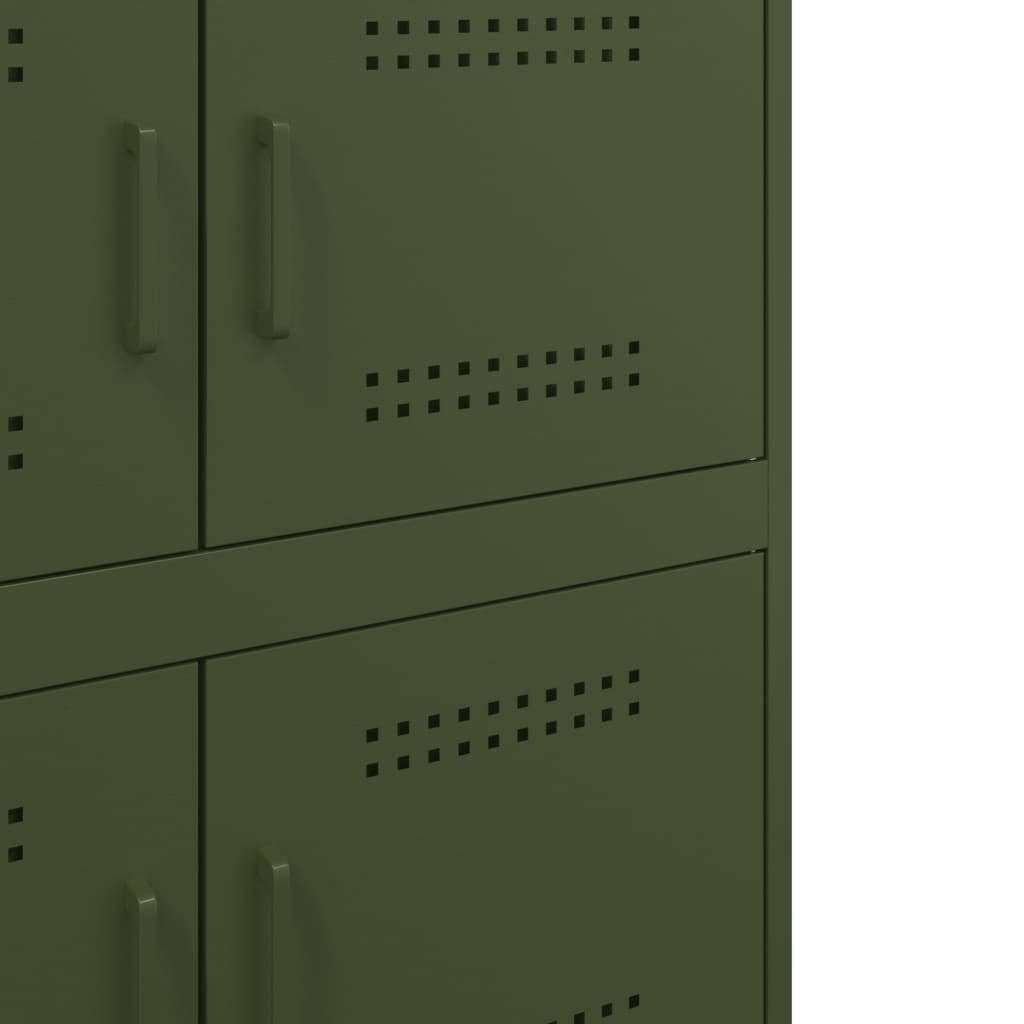 skab 68x39x79 cm stål olivengrøn