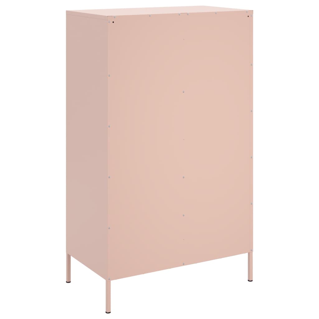 højskab 68x39x113 cm stål lyserød