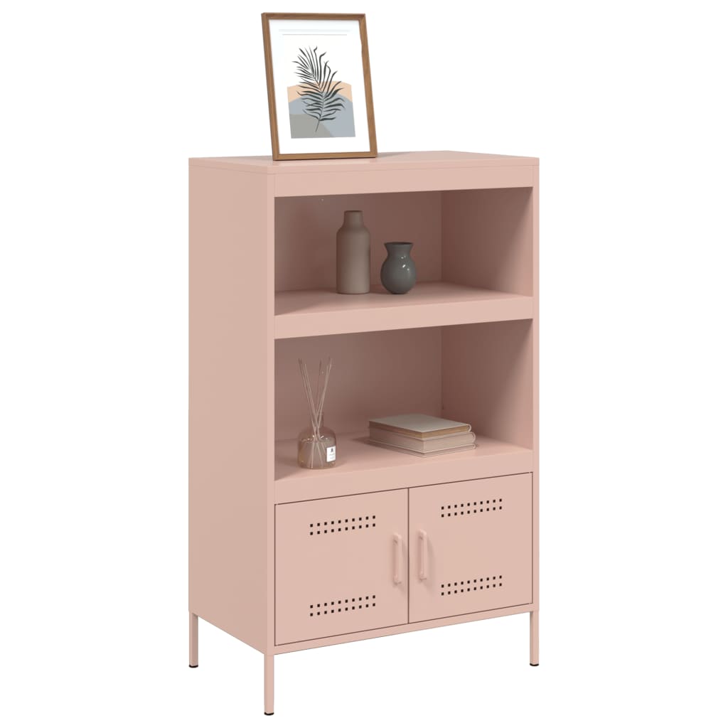 højskab 68x39x113 cm stål lyserød