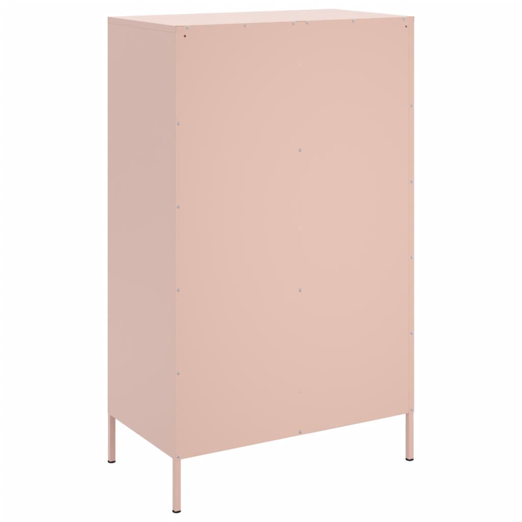 højskab 68x39x113 cm stål lyserød