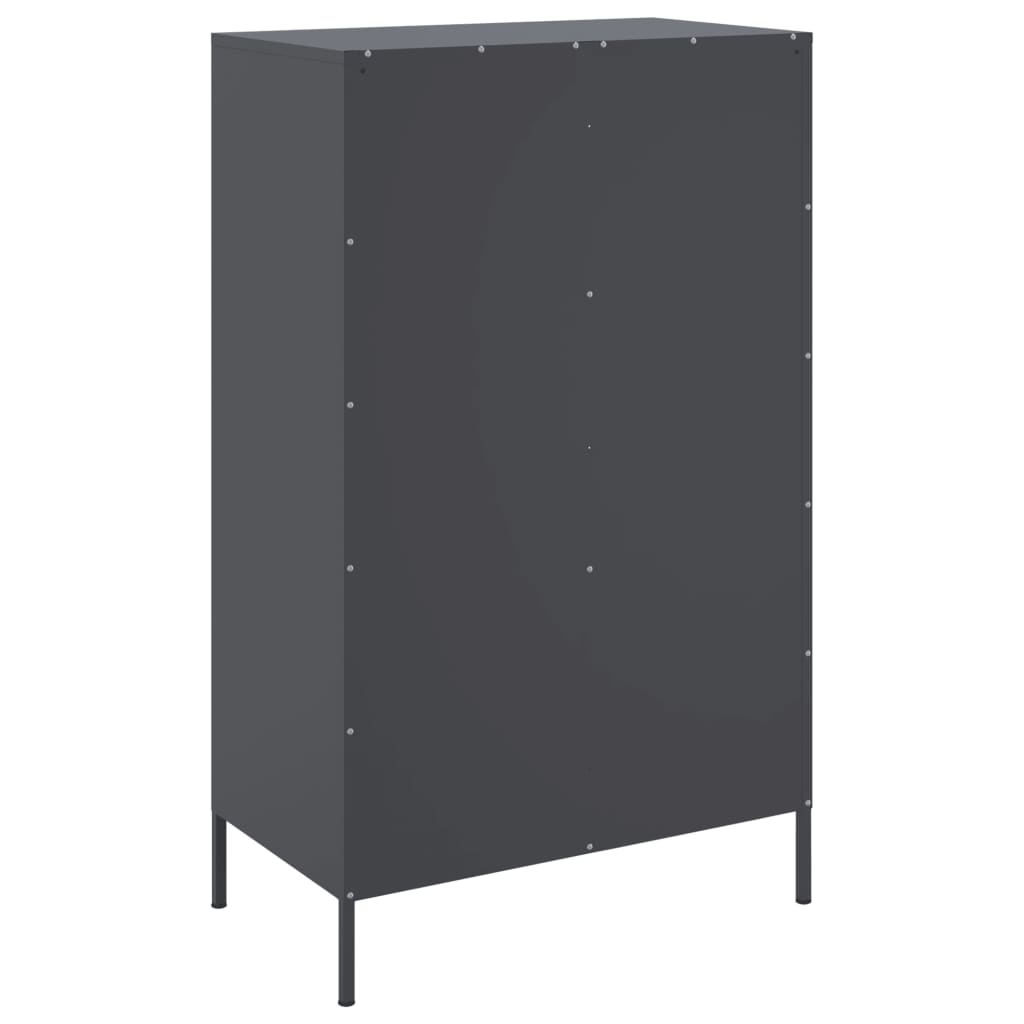 højskab 68x39x113 cm stål antracitgrå