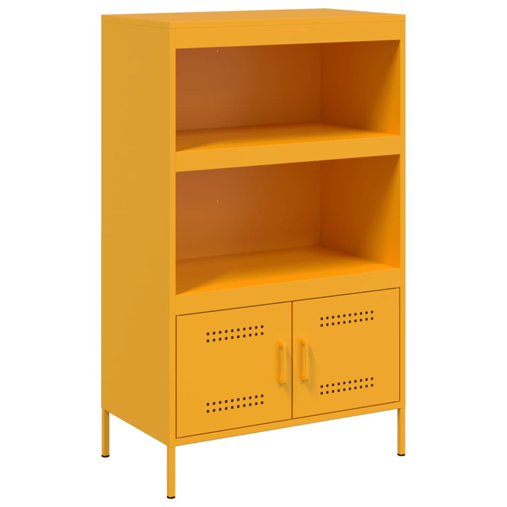 højskab 68x39x113 cm stål sennepsgul