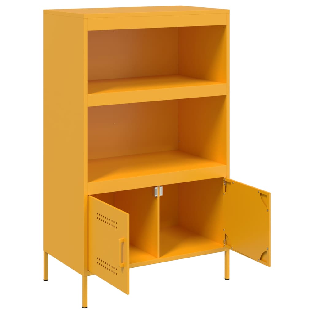 højskab 68x39x113 cm stål sennepsgul