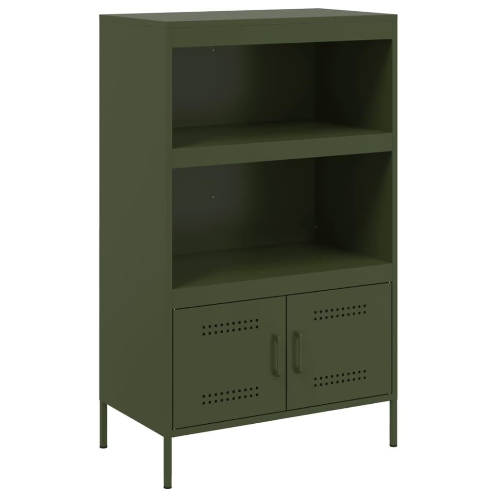 højskab 68x39x113 cm stål olivengrøn