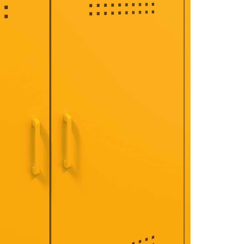 skab 68x39x79 cm stål sennepsgul