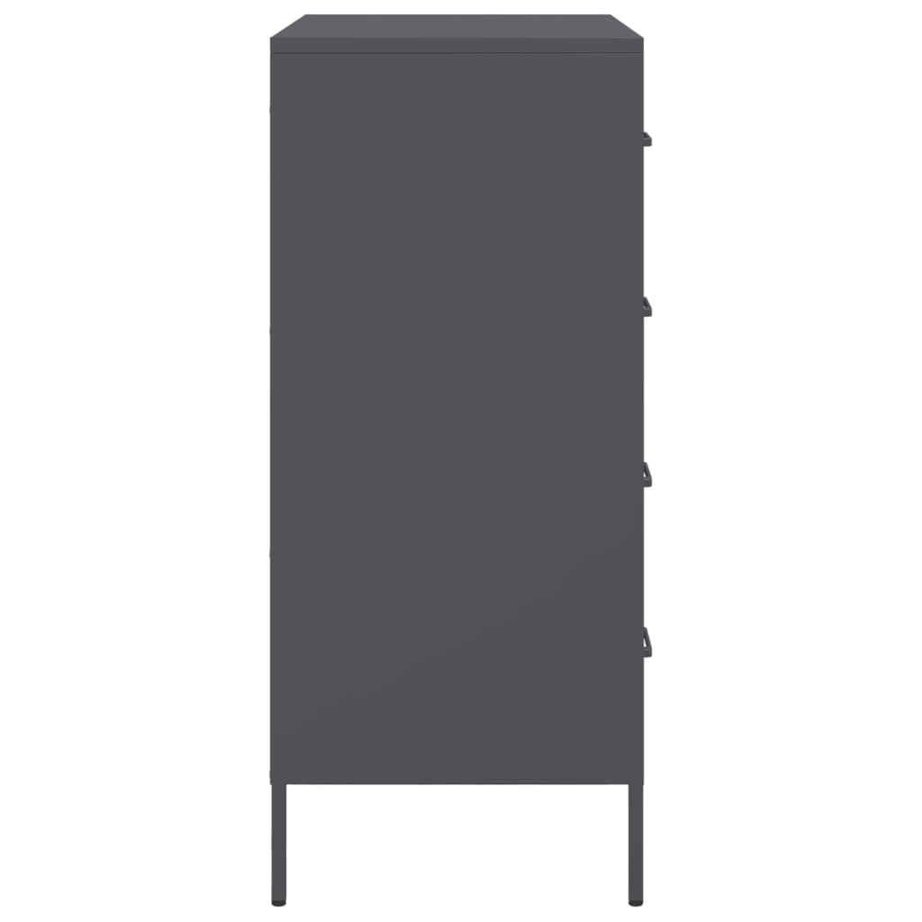 skab 68x39x89 cm stål antracitgrå