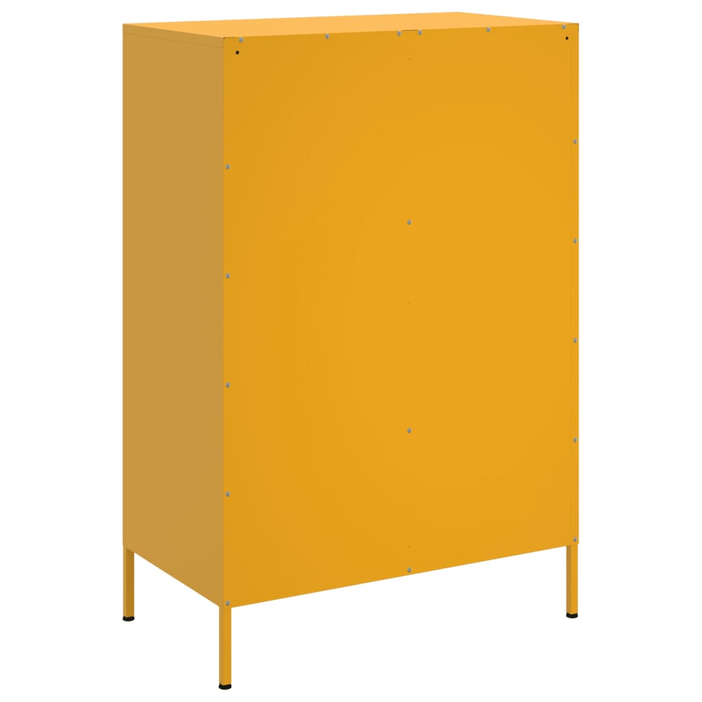 højskab 68x39x101,5 cm stål sennepsgul