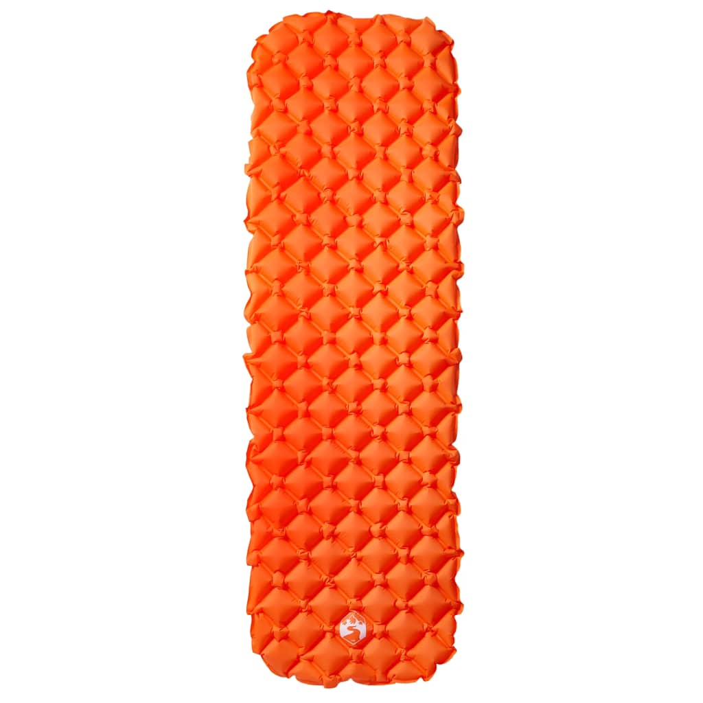 1-personers campingmadras 190x58x6 cm oppustelig orange