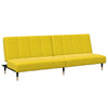 2-personers sovesofa med fodskammel velour gul