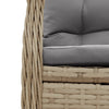 bistrosæt til haven 3 dele med hynder polyrattan beige