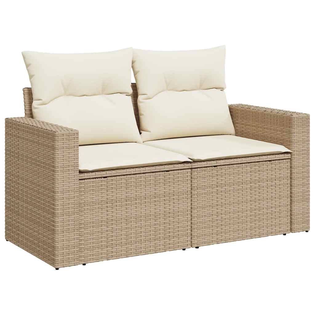 sofasæt til haven 8 dele med hynder polyrattan beige