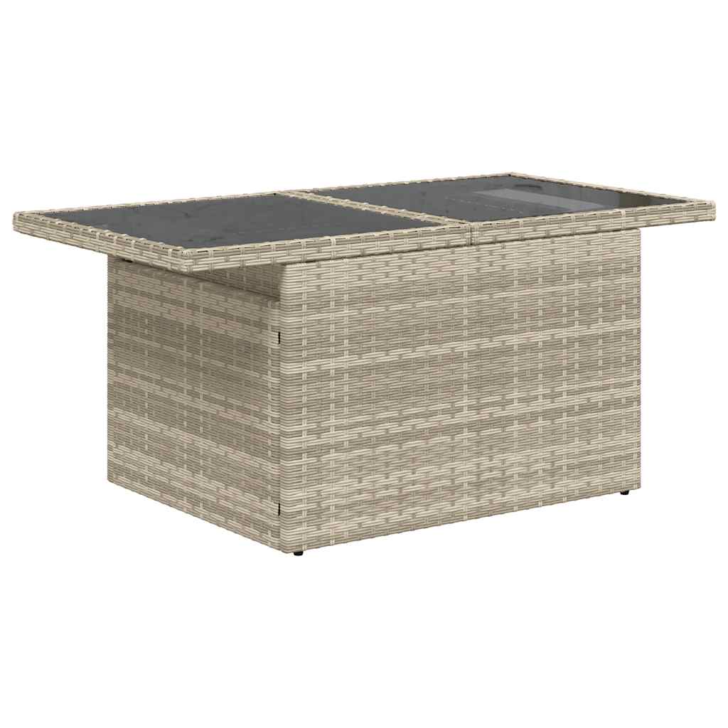 loungesæt til haven 11 dele med hynder polyrattan grå