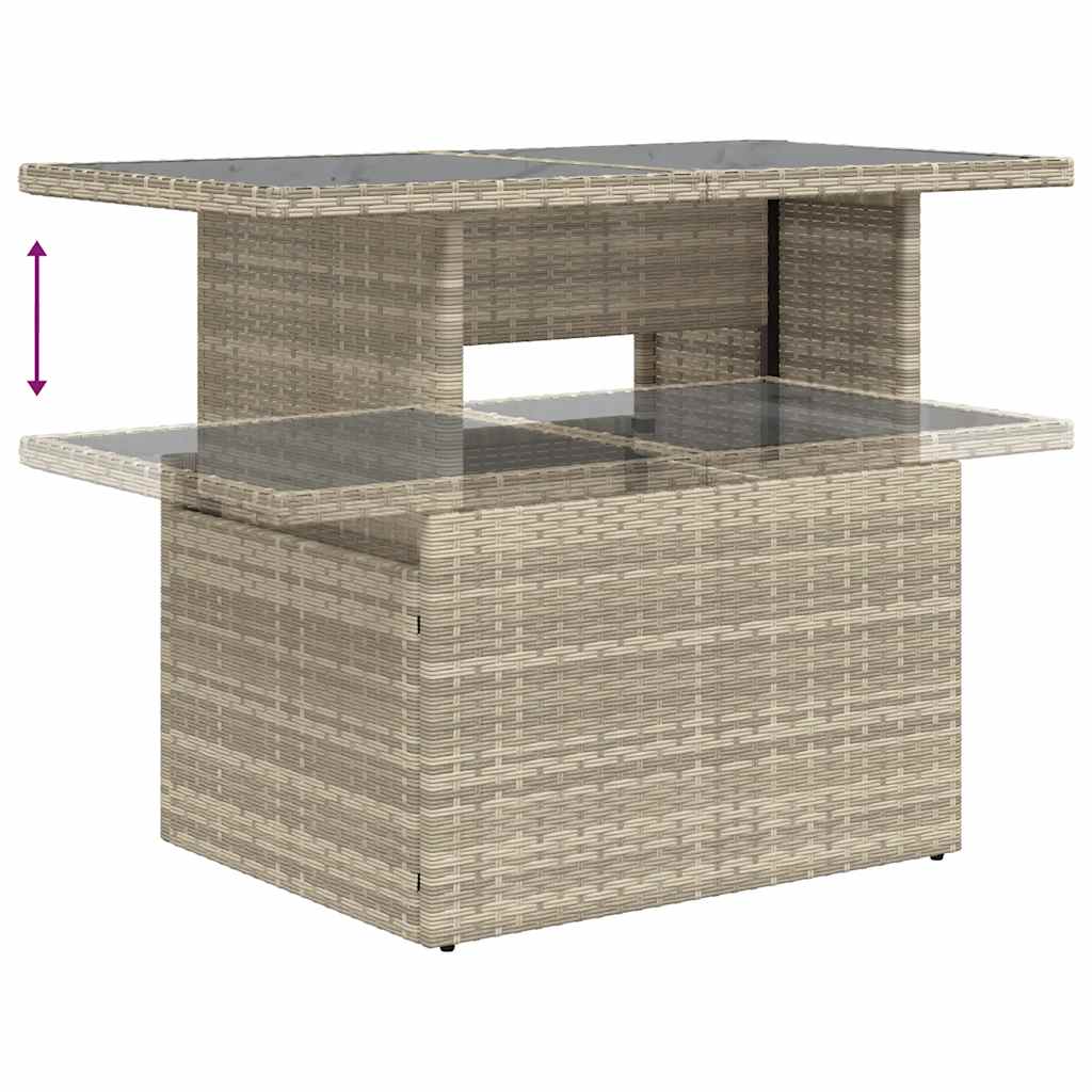 loungesæt til haven 11 dele med hynder polyrattan grå