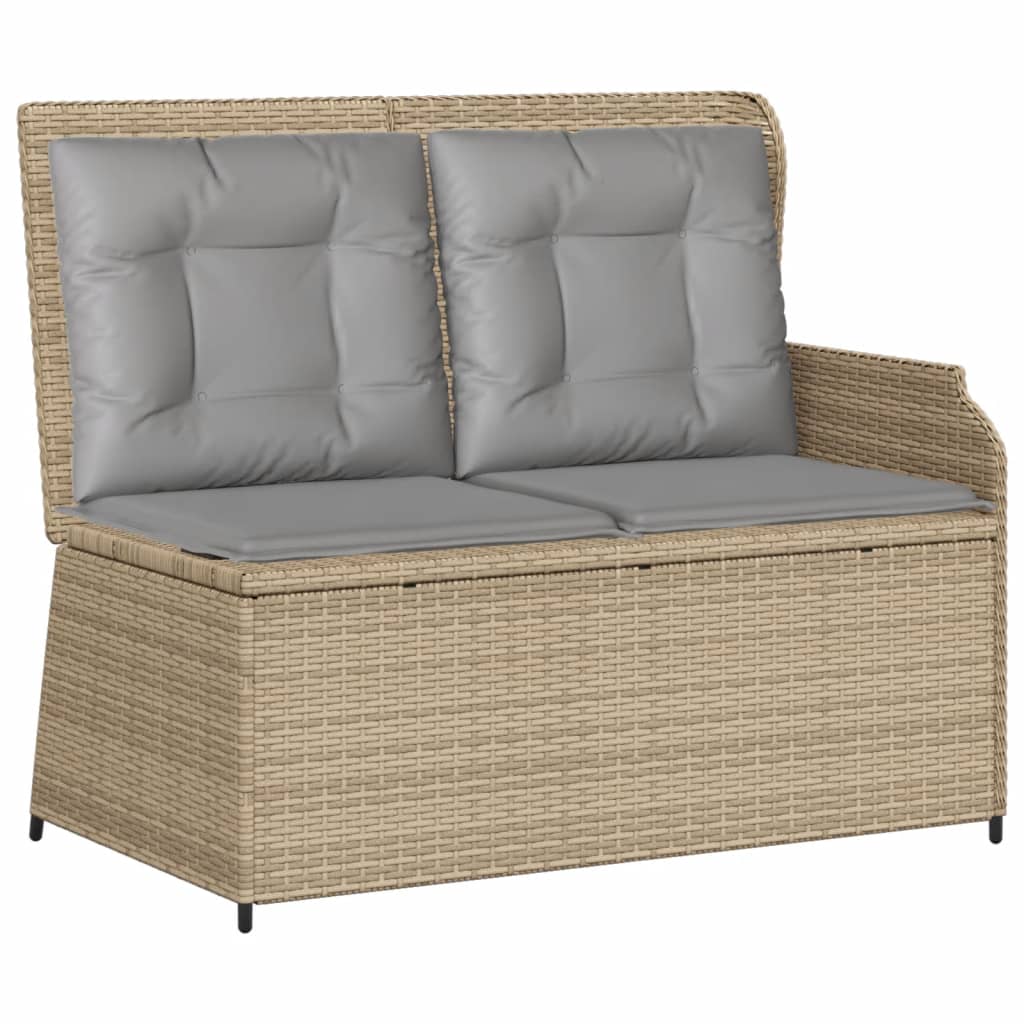 loungesæt til haven 5 dele med hynder polyrattan beige