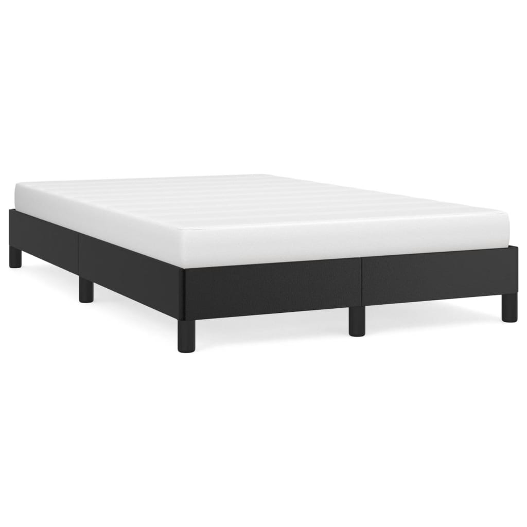 sengeramme uden madras 120x190 cm kunstlæder enkeltseng sort