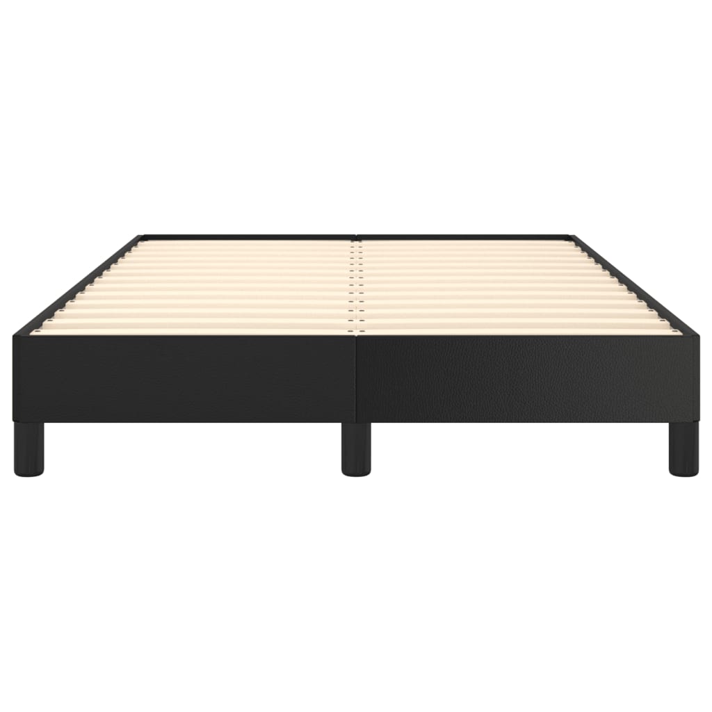 sengeramme uden madras 120x190 cm kunstlæder enkeltseng sort