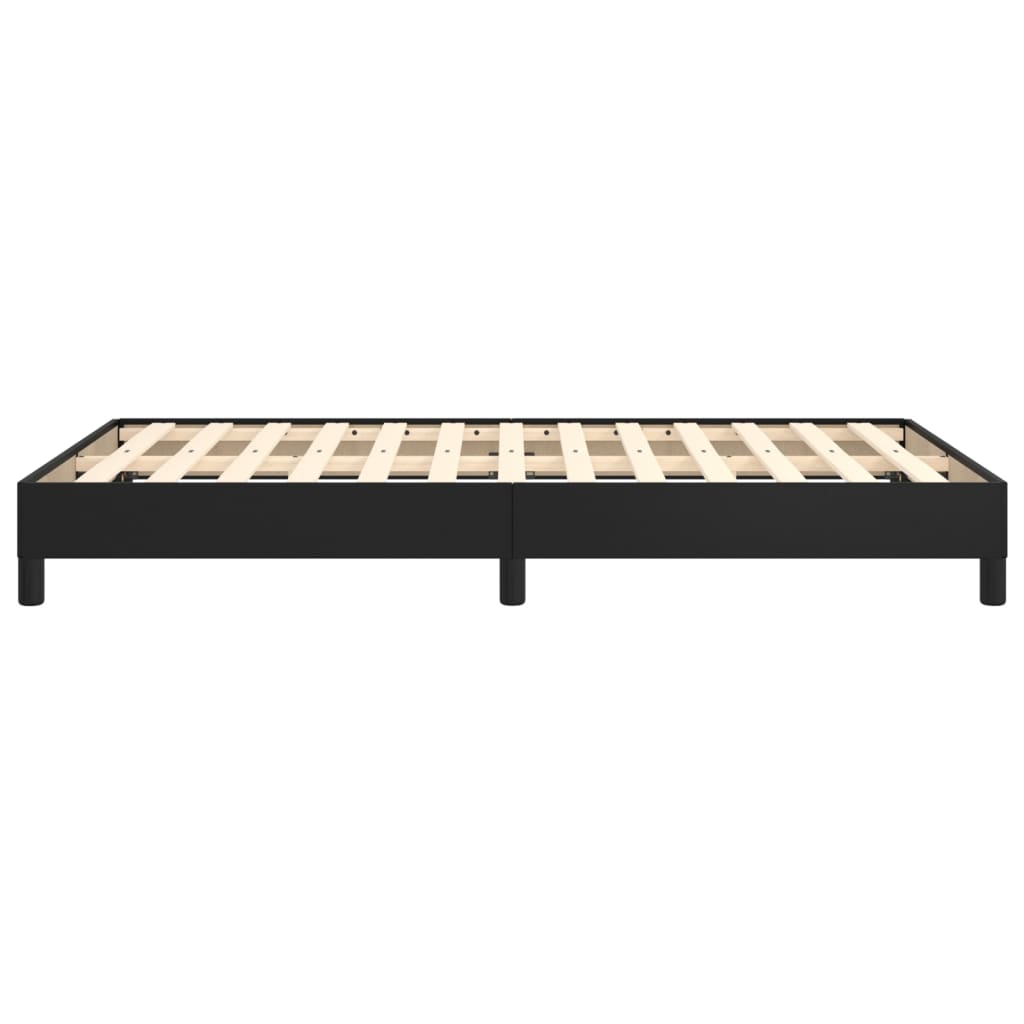 sengeramme uden madras 120x190 cm kunstlæder enkeltseng sort
