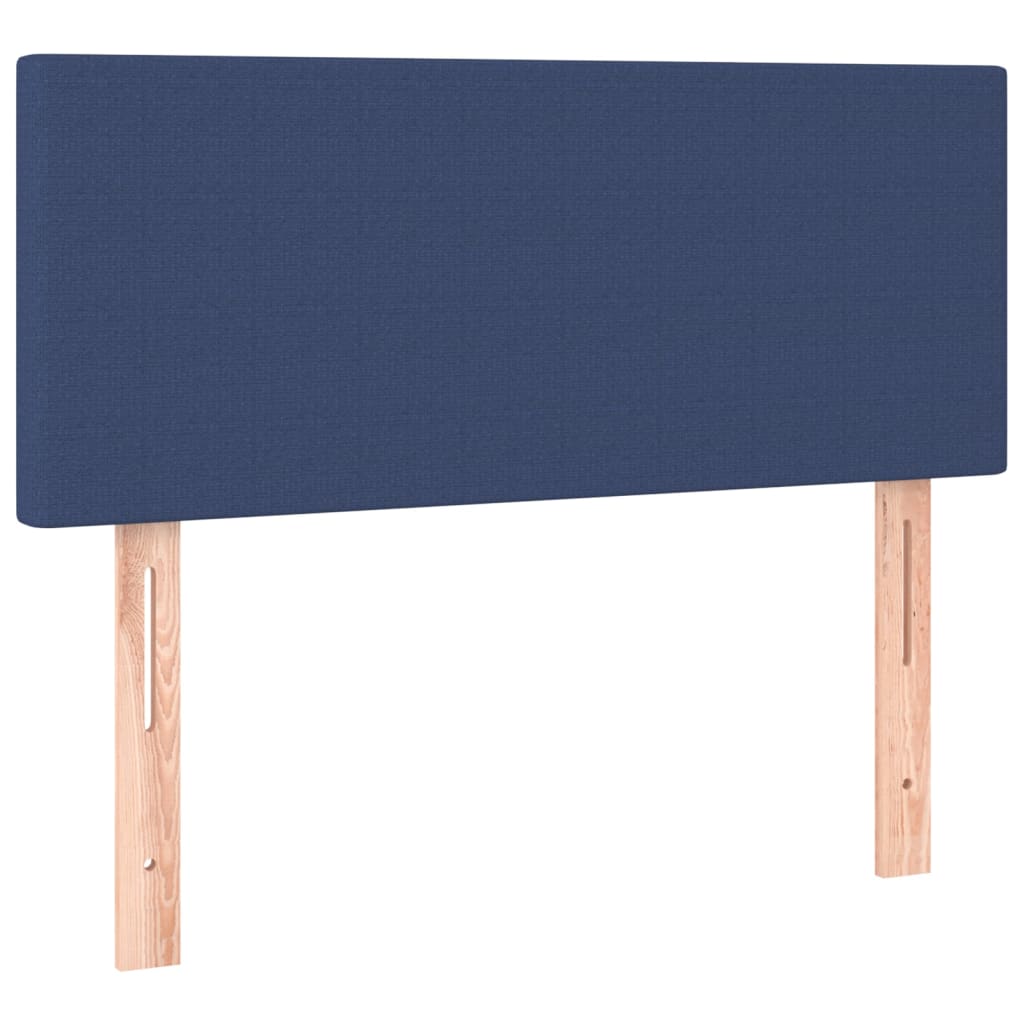kontinentalseng med madras 120x190 cm stof blå