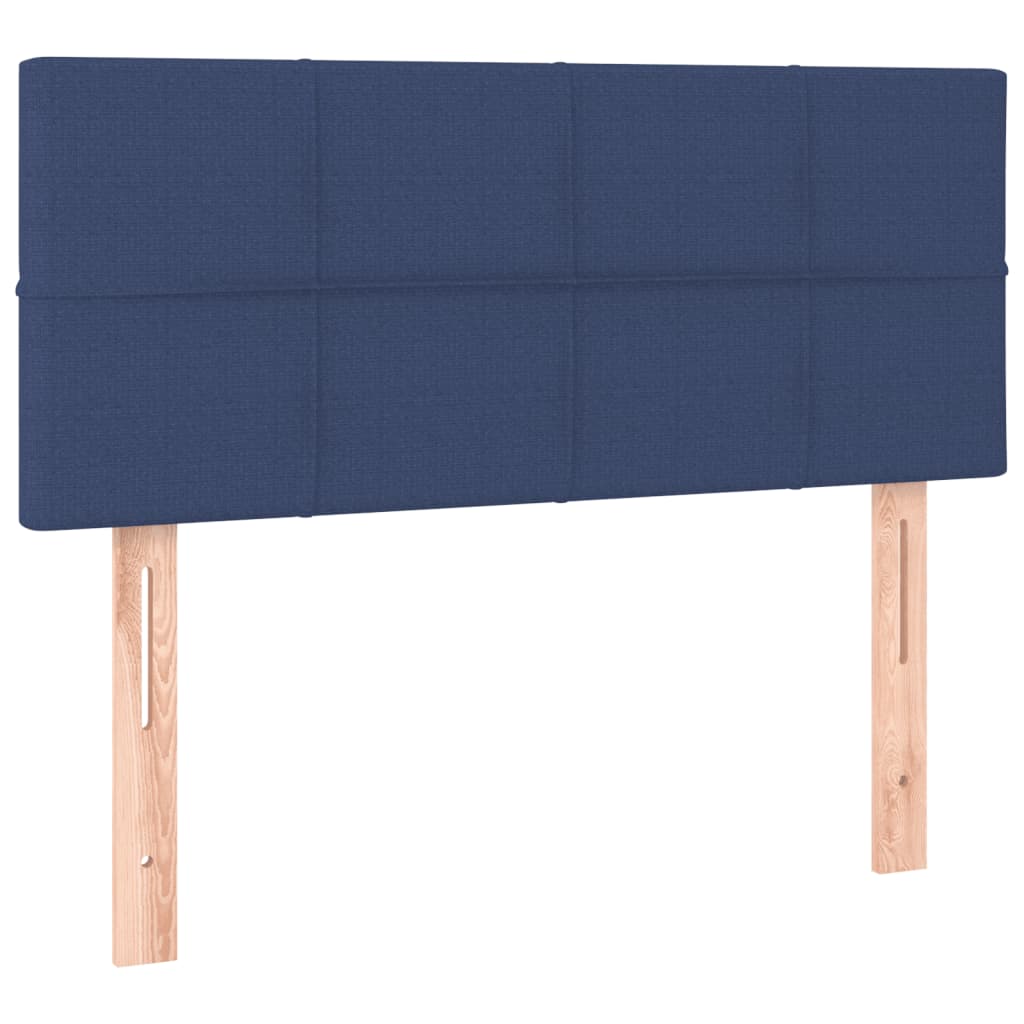 kontinentalseng med madras 120x190 cm stof blå