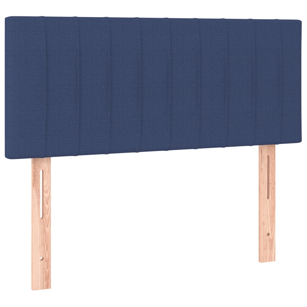 kontinentalseng med madras 120x190 cm stof blå