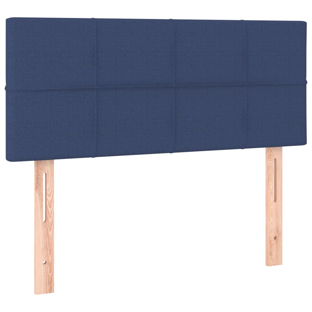 kontinentalseng med madras 120x190 cm stof blå