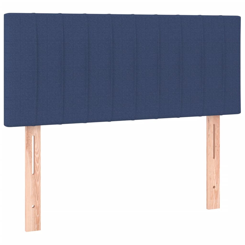 kontinentalseng med madras 120x190 cm stof blå