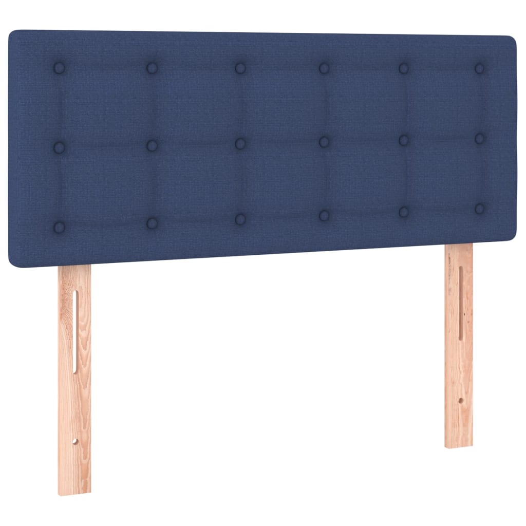 kontinentalseng med madras 120x190 cm stof blå