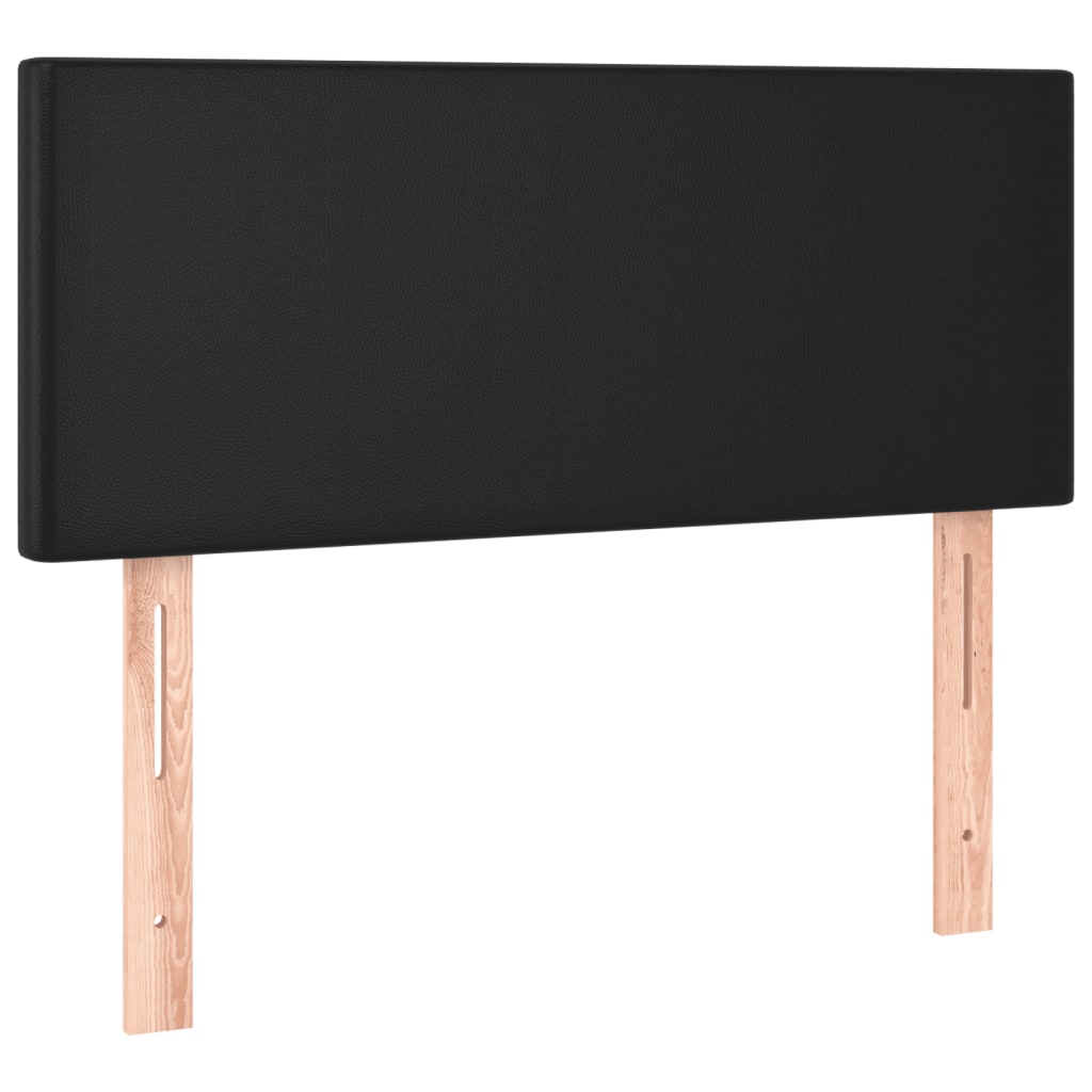 kontinentalseng med madras 120x190 cm kunstlæder sort