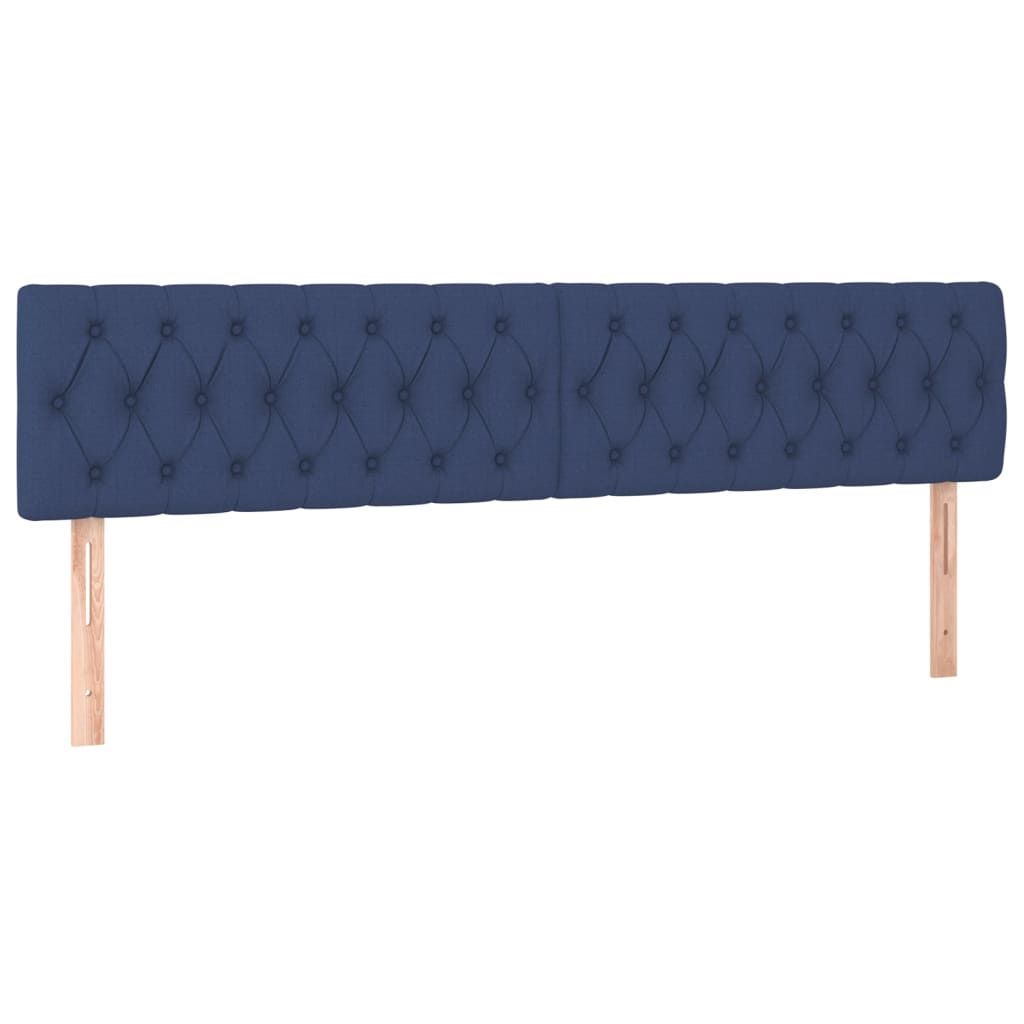kontinentalseng med madras 120x190 cm stof blå