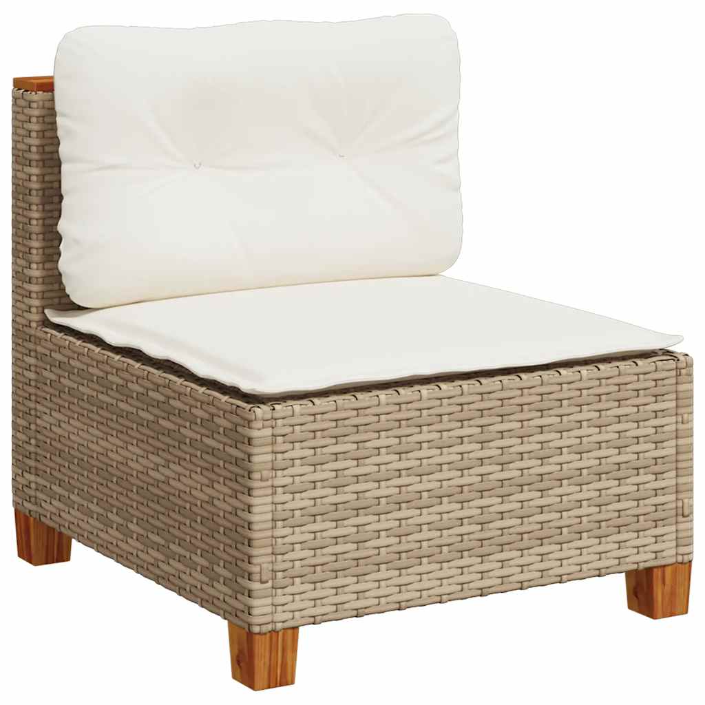 sofasæt til haven 8 dele med hynder polyrattan beige