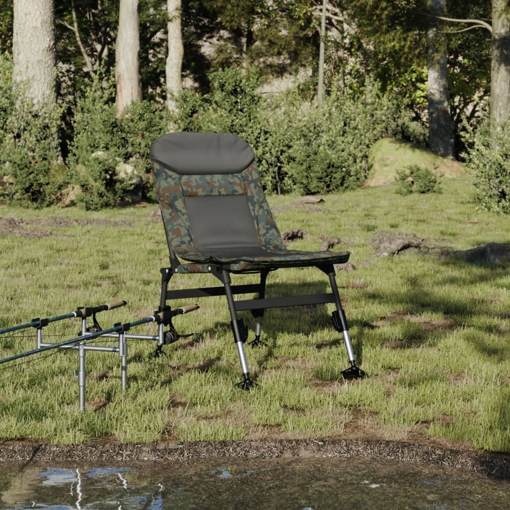 fiskestol med justerbare ben foldbar camouflage