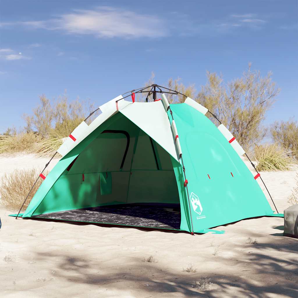 3-personers campingtelt vandtæt quick-release grøn
