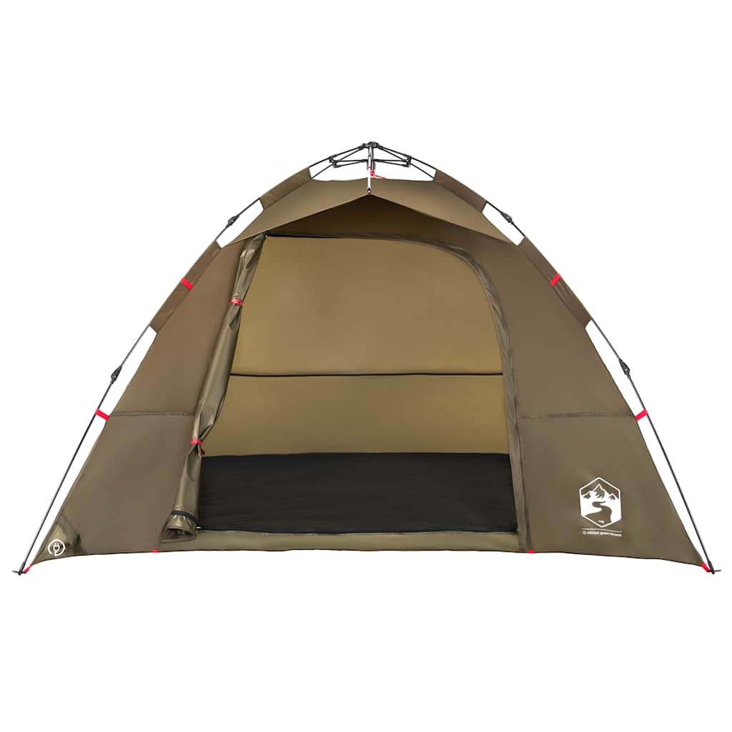 4-personers fisketelt quick release olivengrøn