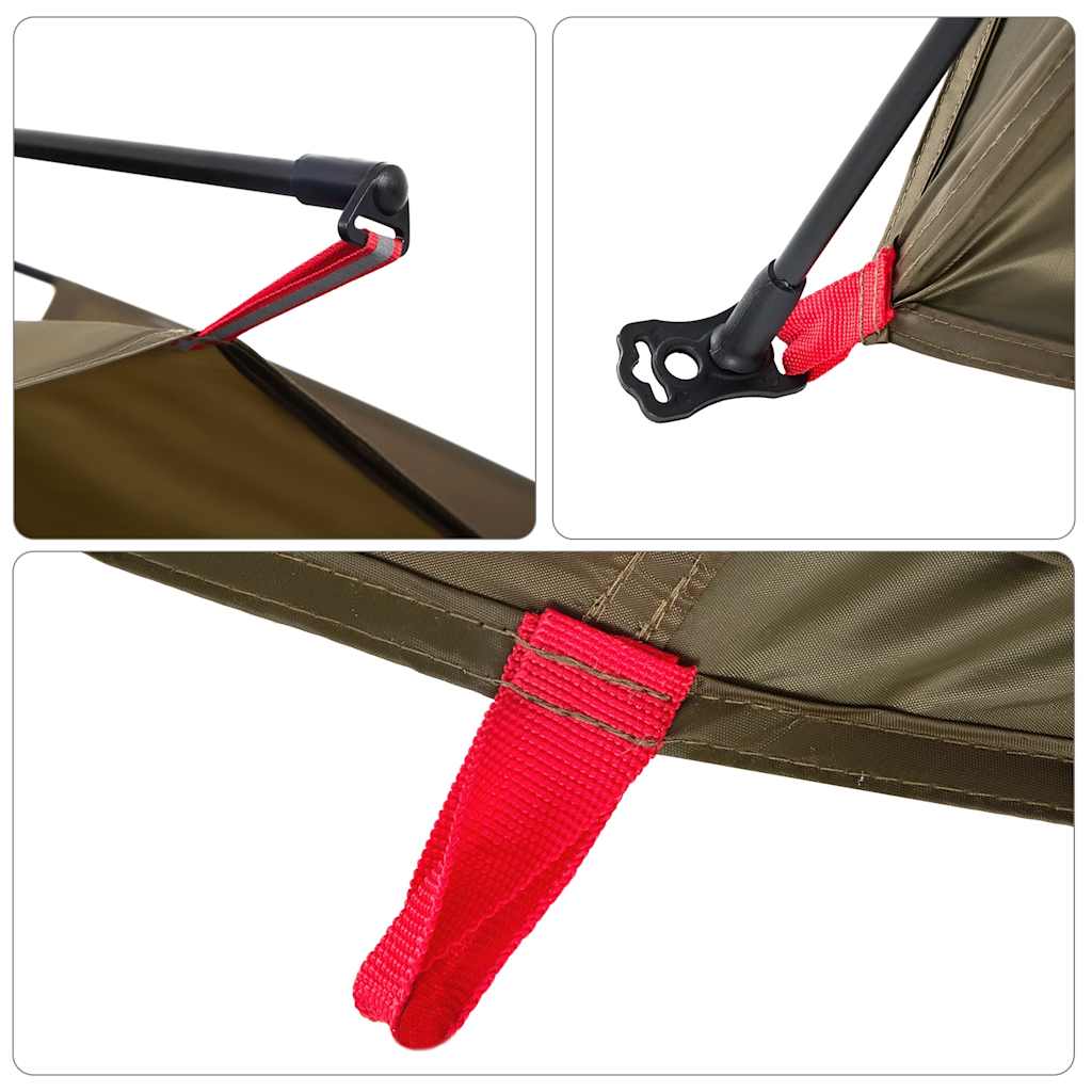 4-personers fisketelt quick release olivengrøn