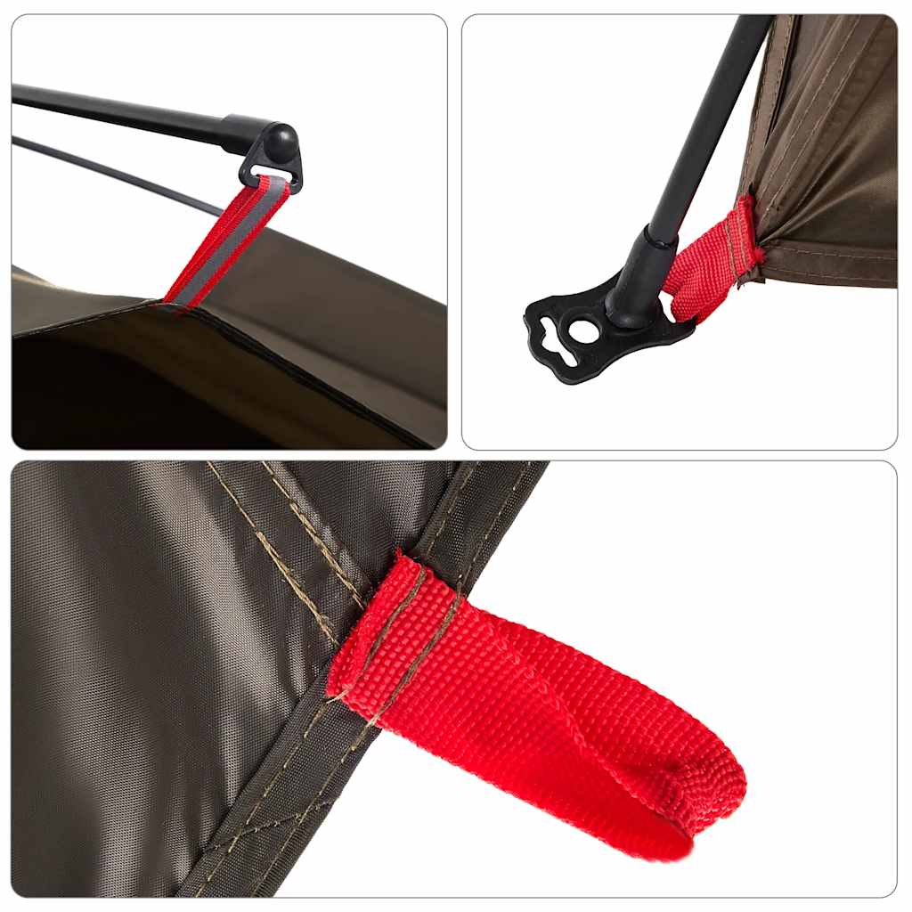 4-personers fisketelt quick release brun