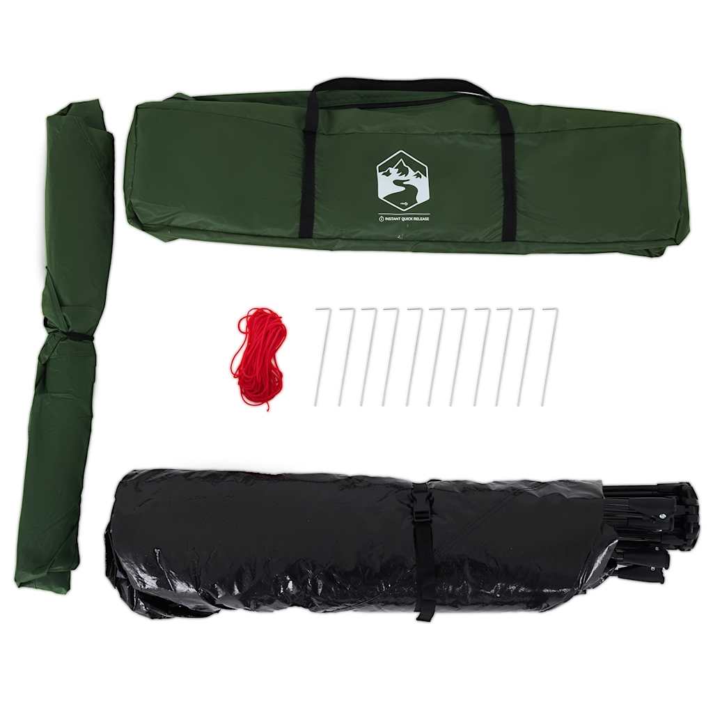 4-personers familietelt quick-release grøn