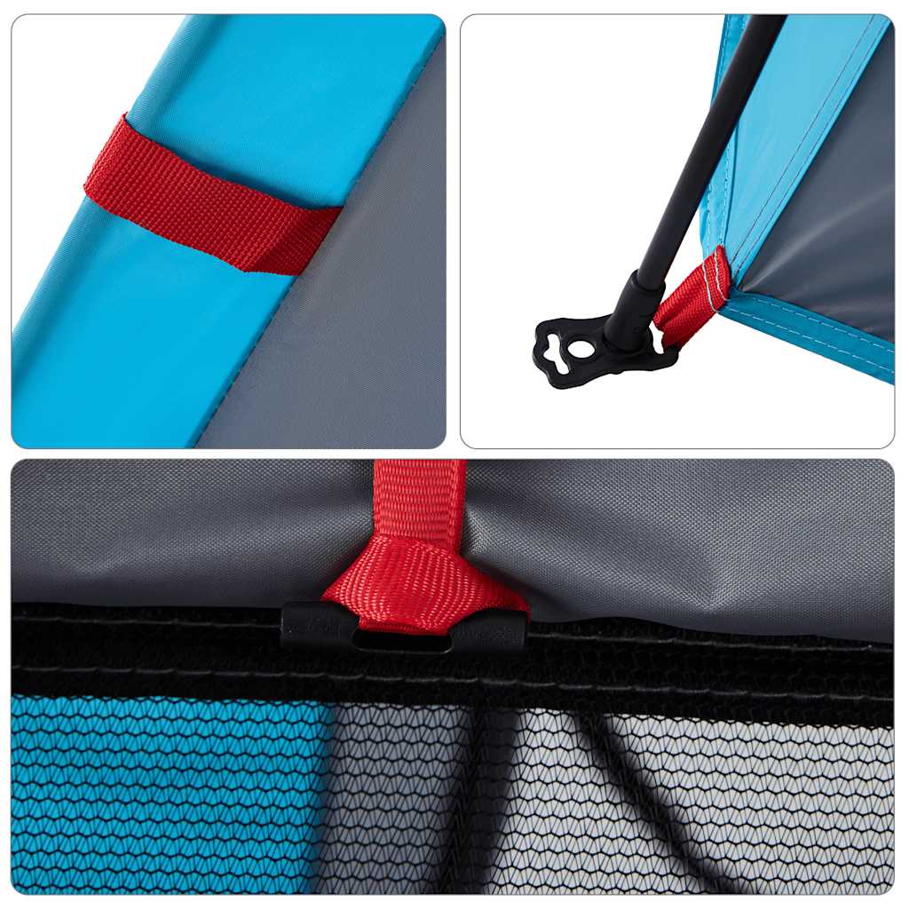 4-personers campingtelt quick-release blå