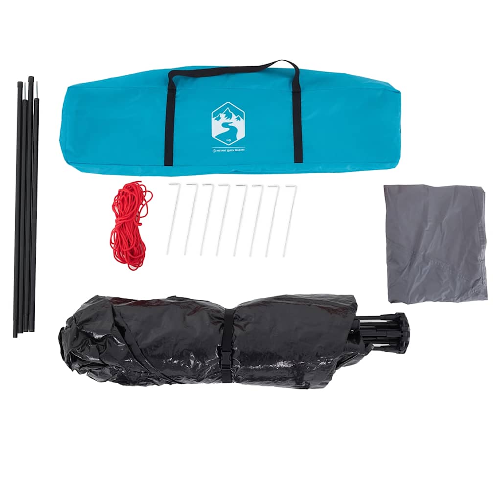 4-personers campingtelt quick-release blå