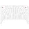 fodboldmål 122x81x81 cm stål hvid