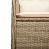 bistrosæt til haven 11 dele med hynder polyrattan beige