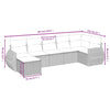 havesofasæt 7 dele med hynder polyrattan beige