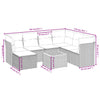 havesofasæt 8 dele med hynder polyrattan beige
