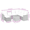 havesofasæt 8 dele med hynder polyrattan beige