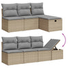 havesofasæt 7 dele med hynder polyrattan beige