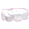havesofasæt 7 dele med hynder polyrattan beige