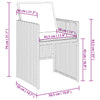 havestole 4 stk. med hynder polyrattan blandet beige