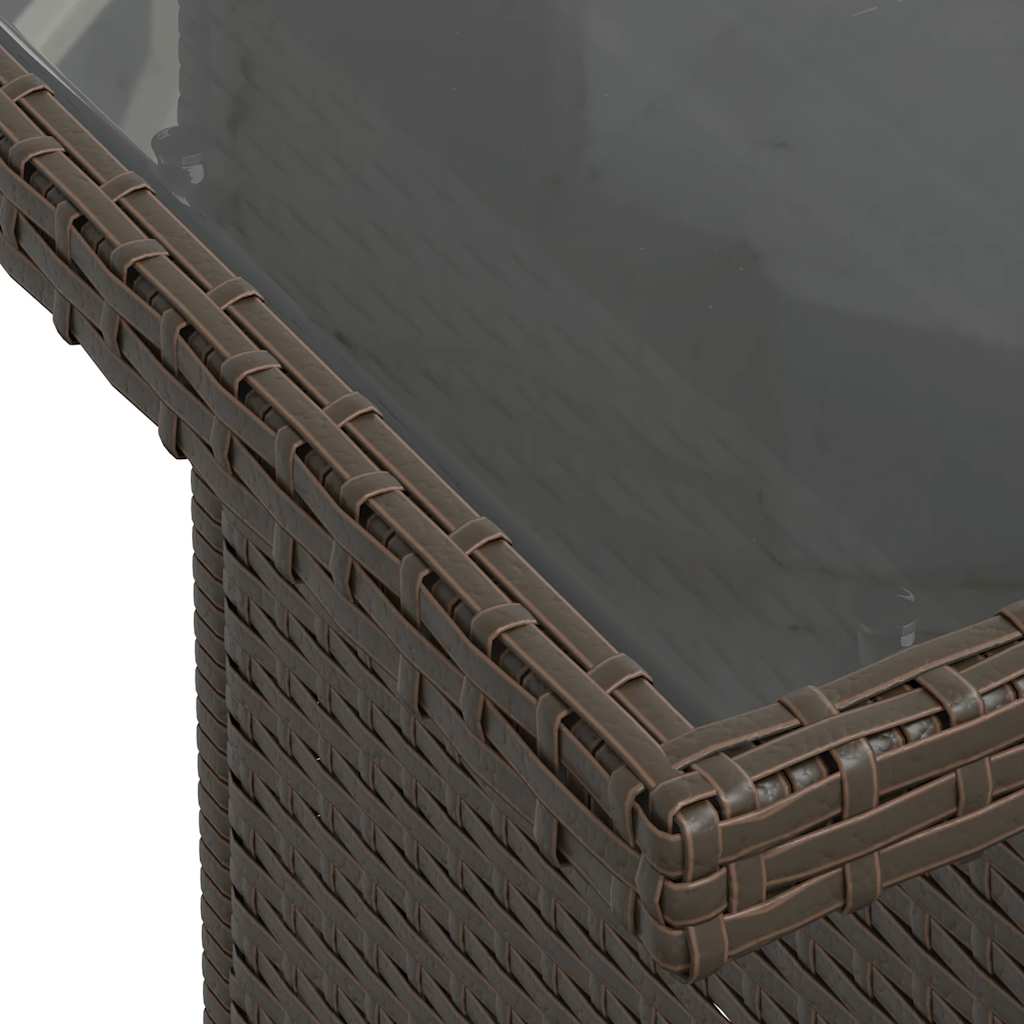 sofasæt til haven 7 dele med hynder polyrattan brun